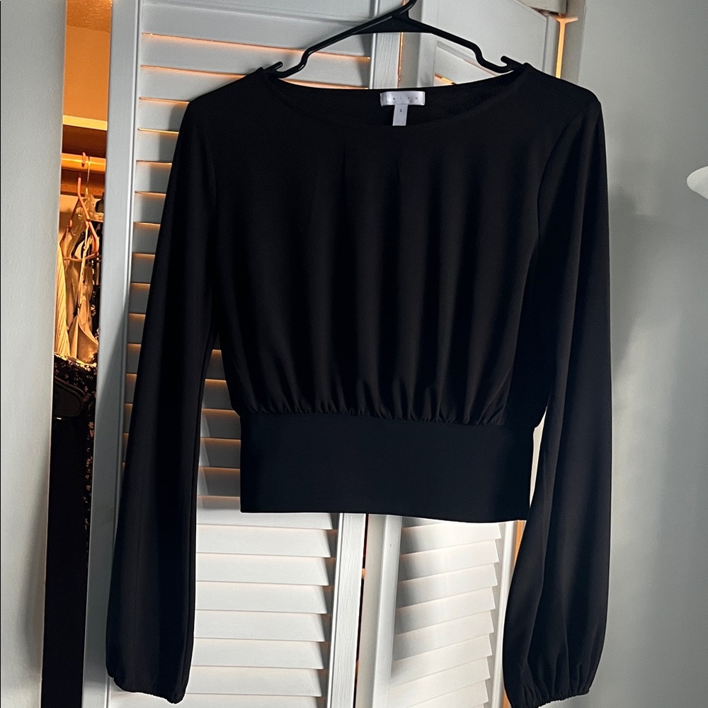 Leith Black Long Sleeve Blouse